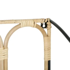 Fabrique de Styles Étagère murale en rotin et fer noir - Monarque* Étagères Murales