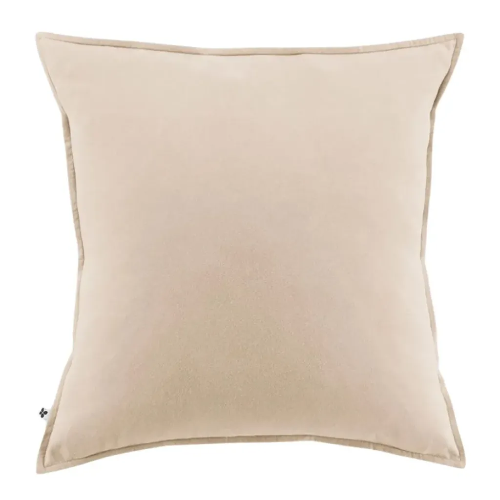 Fabrique de Styles Taie d'oreiller en flanelle sable 63x63cm - Candice* Taies Et Traversins