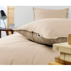 Fabrique de Styles Taie d'oreiller en flanelle sable 50x70cm - Candice* Taies Et Traversins