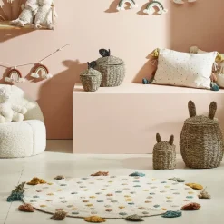 Fabrique de Styles Tapis à pois tufté d100cm coton - sweet dream*Enfant Déco