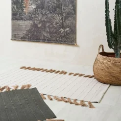 Fabrique de Styles Tapis en coton et jute écru 140x70cm - Kolore* Tapis