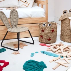 Fabrique de Styles Tapis rond en coton tufté d92cm - Océan*Enfant Déco