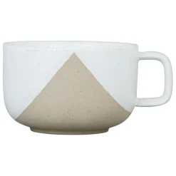 Fabrique de Styles Tasse à thé avec support en grès indigo, blanc et terracotta -courba* Tasses Et Mugs