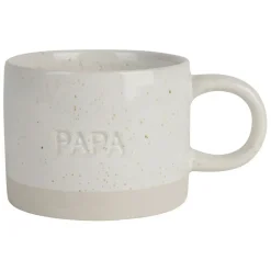 Fabrique de Styles Tasse à thé papa en grès écru moucheté 30cl* Tasses Et Mugs