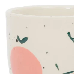 Fabrique de Styles Tasse en grès moucheté blanc 17.5cl - Les Fruits* Tasses Et Mugs