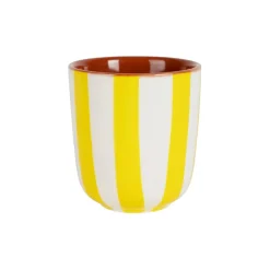 Fabrique de Styles Tasse en grès rayée jaune et blanc 10cl - Alaria* Tasses Et Mugs