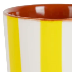 Fabrique de Styles Tasse en grès rayée jaune et blanc 10cl - Alaria* Tasses Et Mugs