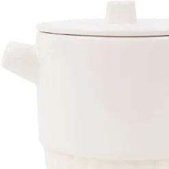 Fabrique de Styles Theiere avec filtre en grès écru 90cL - Cannele* Théières Et Cafetières