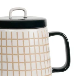 Fabrique de Styles Theiere en grès banc et beige - courba* Théières Et Cafetières