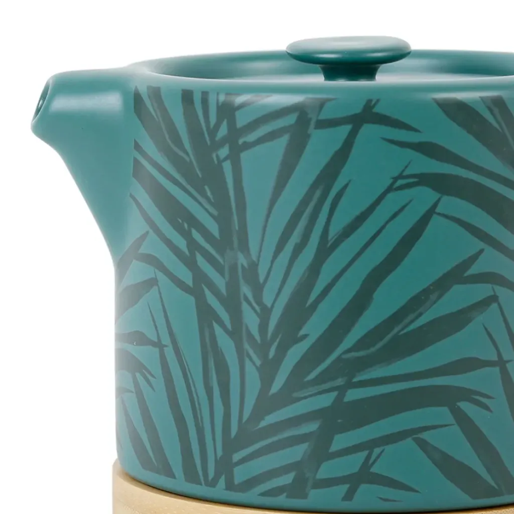 Fabrique de Styles Theiere en grès émeraude avec avec filtre - tropic'art* Théières Et Cafetières