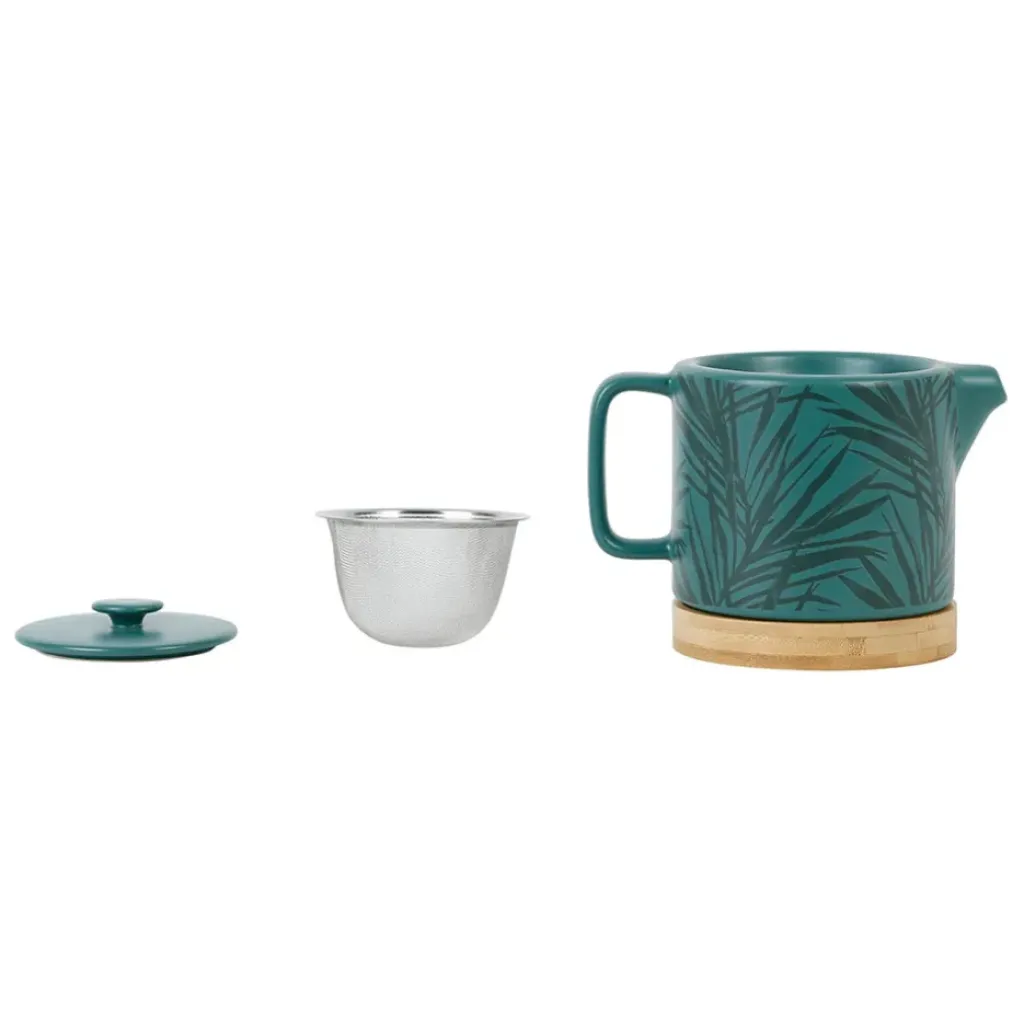 Fabrique de Styles Theiere en grès émeraude avec avec filtre - tropic'art* Théières Et Cafetières