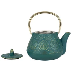 Fabrique de Styles Théière en fonte émeraude et dorée - lotus* Théières Et Cafetières
