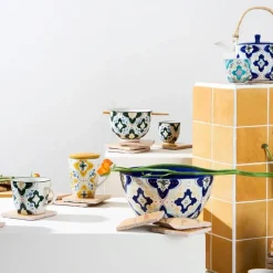 Fabrique de Styles Théière en grès bleu avec filtre inox 1L - Azulejo* Théières Et Cafetières