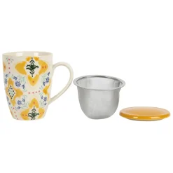 Fabrique de Styles Tisanière en grès jaune avec filtre inox 30cl - Azulejo* Tasses Et Mugs