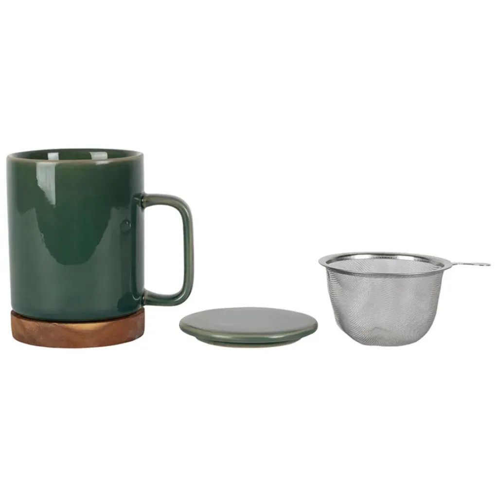Fabrique de Styles Tisanière en grès émeraude avec filtre 35cl - Nordika* Tasses Et Mugs