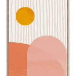 Fabrique de Styles Toile encadree montagnes 60x80cm rose* Tableaux Et Toiles