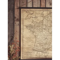 Fabrique de Styles Toile "carte royaume de fr 98x96cm* Tableaux Et Toiles