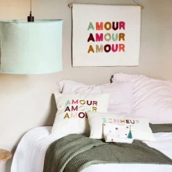 Fabrique de Styles Toile tuftée en coton 60x50cm - Amour* Tableaux Et Toiles