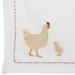 Fabrique de Styles Torchon en coton avec poule 50x70cm - A La Ferme* Torchons, Tabliers Et Maniques