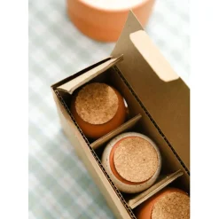 Fabrique de Styles Trio mini diffuseur d'eau en argile : 2 terracotta et 1 blanc graine - Olla* Accessoires