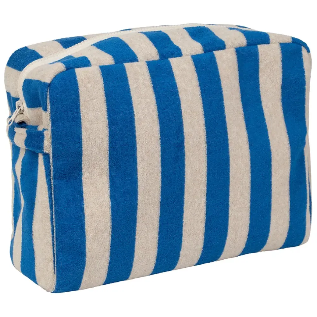 Fabrique de Styles Trousse de toilette en coton rayée et blanc - Palma* Pochettes Et Housses
