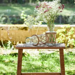 Fabrique de Styles Vase en verre et rotin h26cm - Fantine* Vases Et Soliflores