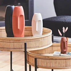 Fabrique de Styles Vase Face 10X9.5Xh24Cm Gres* Vases Et Soliflores