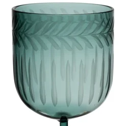 Fabrique de Styles Verre à pied en verre borosilicate émeraude 25cl - Azelie* Verres À Eau Et Gobelets