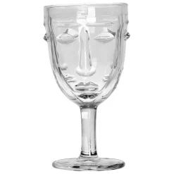 Fabrique de Styles Verre a pied visage - d8xh16.5cm* Verres À Vin