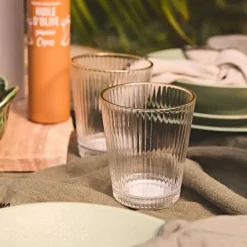 Fabrique de Styles Verre liseré 30cl - Strie* Verres À Eau Et Gobelets