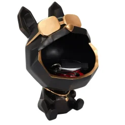 Fabrique de Styles Vide poche chien a lunettes noir* Petits Objets Déco