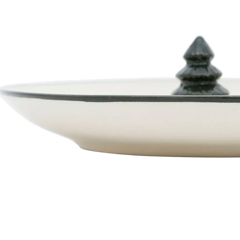 Fabrique de Styles Vide poche en grès et vert 14x14xh4cm - Mon sapin* Petits Objets Déco