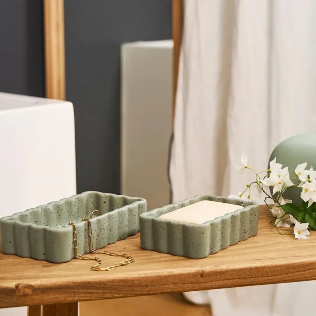 Fabrique de Styles Vide poche en grès moucheté 14x10cm - Aurore* Petits Objets Déco