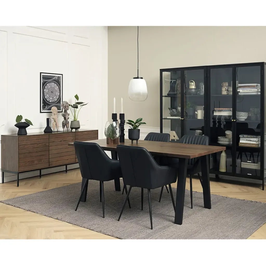 Fabrique de Styles Vitrine en métal 4 étagères h190cm - carmel* Buffets Et Vitrines
